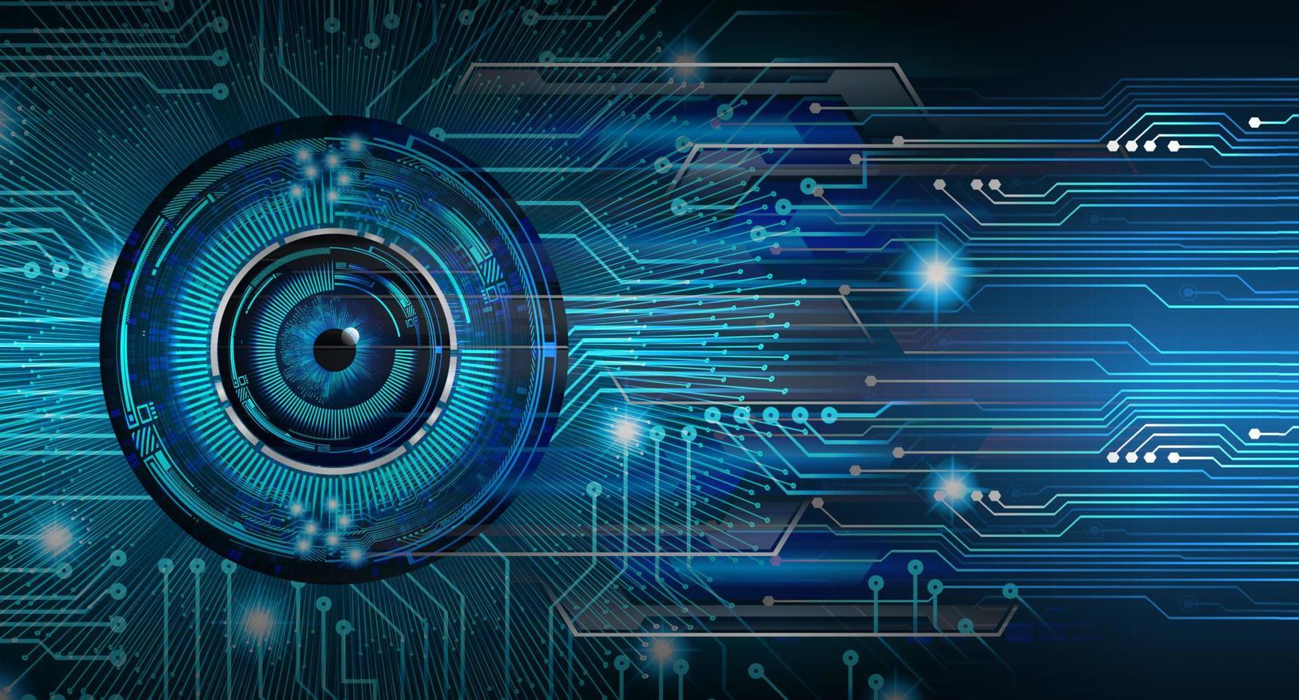 eye cyber circuit future technology concept background vector