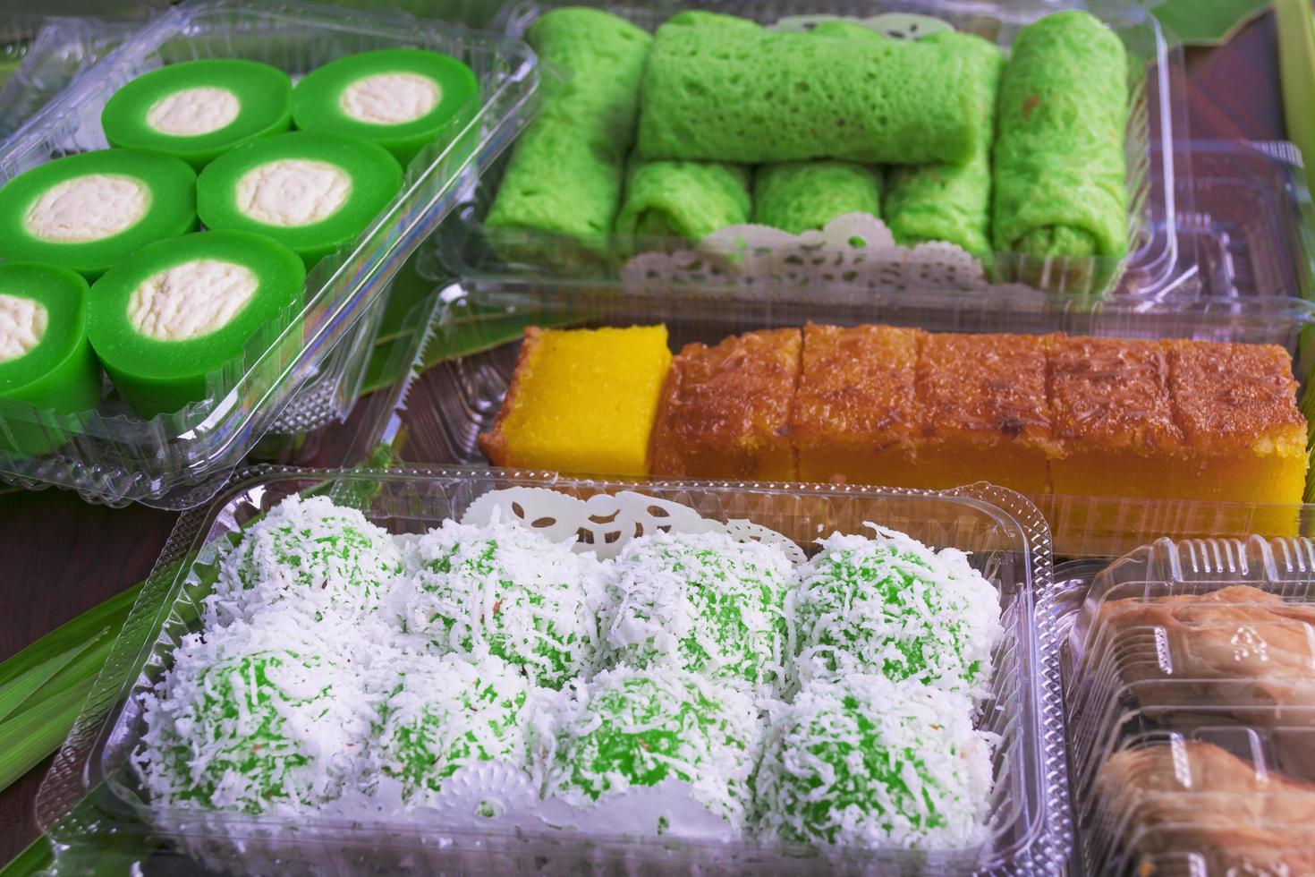 Malaysia popular assorted sweet dessert, simply known as kuih. photo