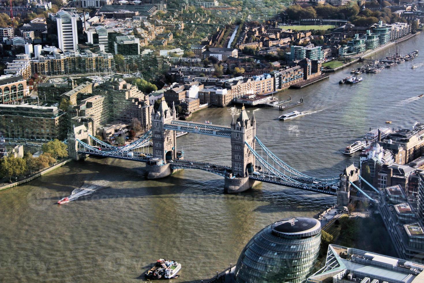An aerial view of London photo