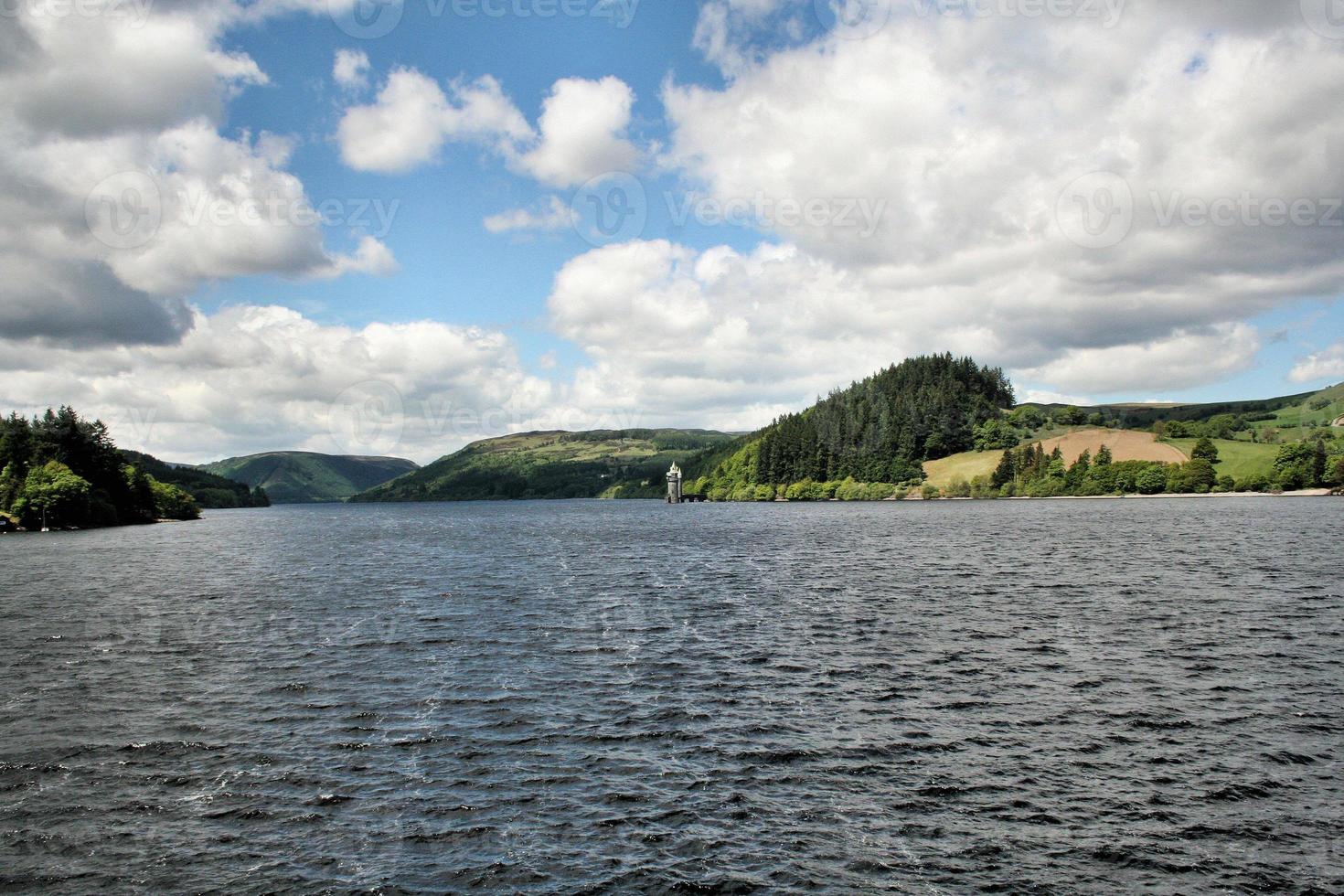 A view of Lake Vyrnwy in Wales photo