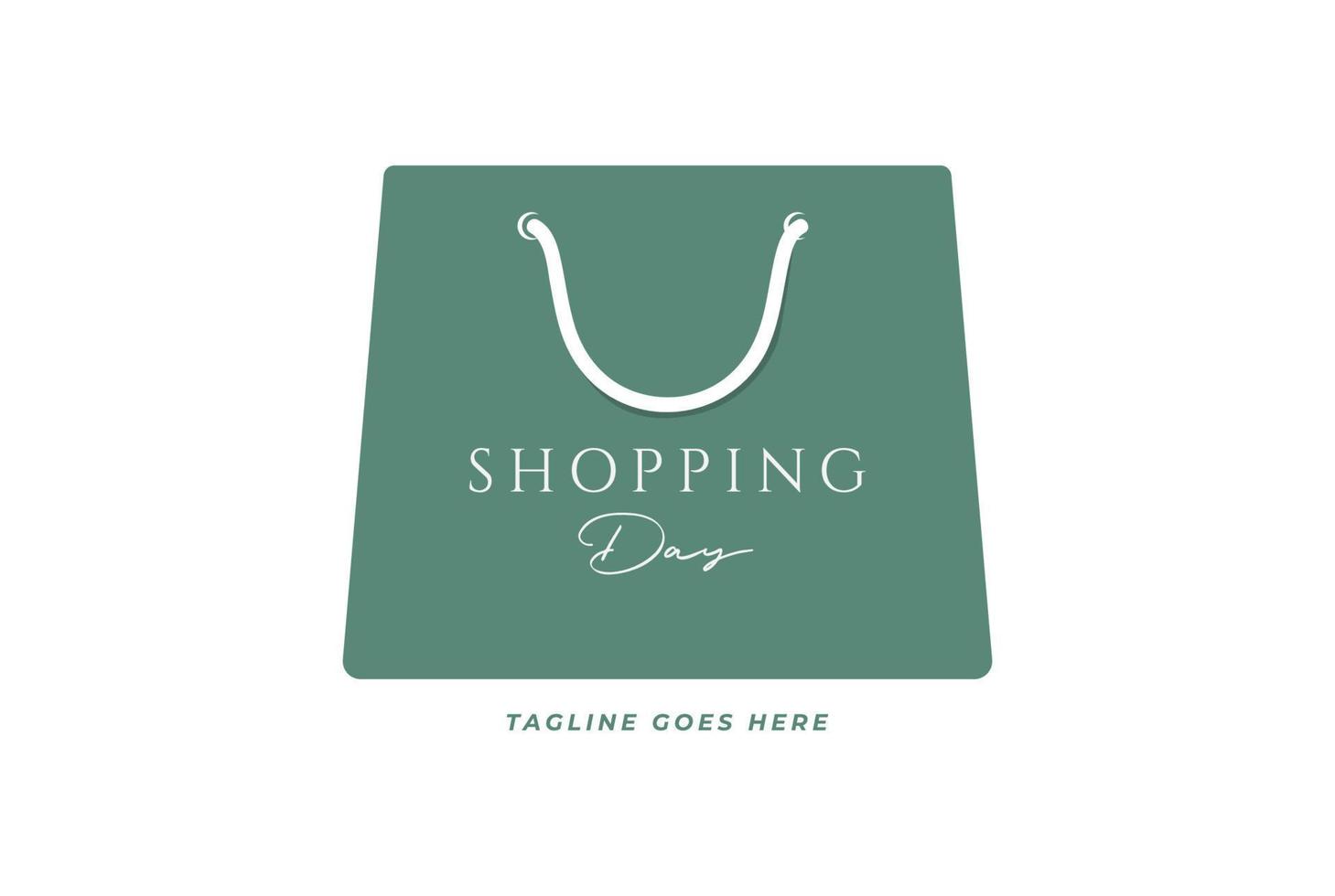 Elegant Luxury Shopping Bag for Sale Discount Store Boutique Logo Design Vector