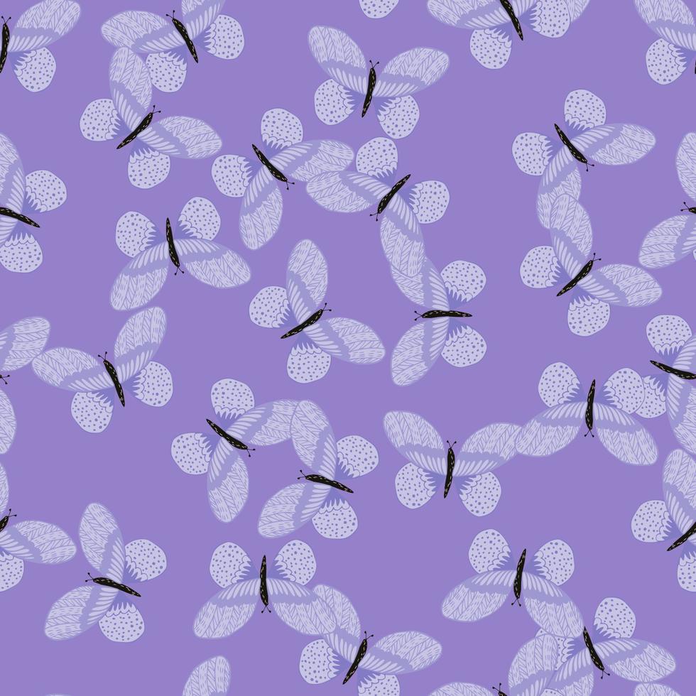 L12122021-03Butterfly pattern seamless in freehand style. Cute insect which fly in a meadow on colorful background. Vector illustration for textile.