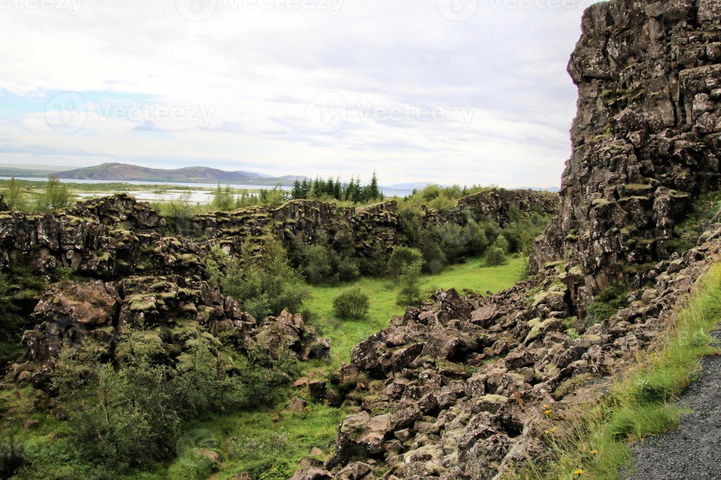 una vista de islandia cerca de reykjavik foto