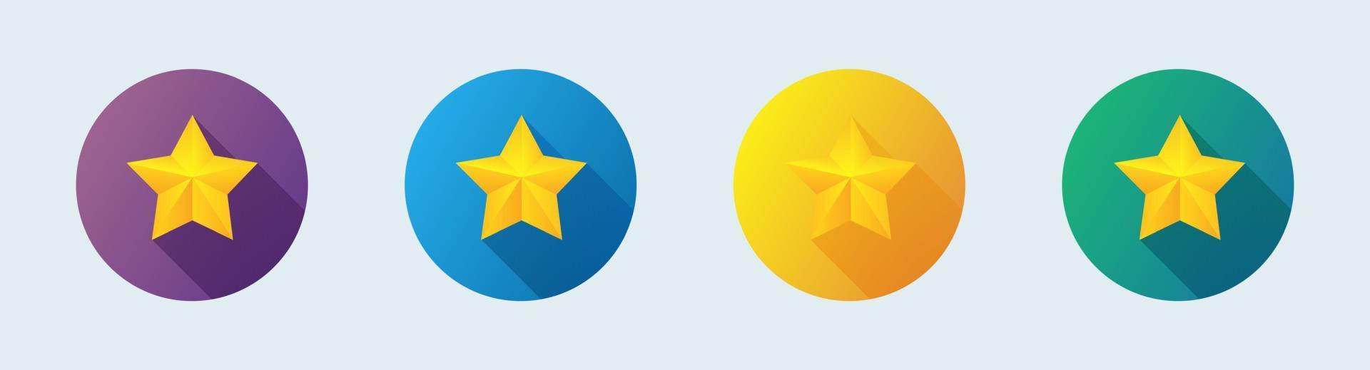 Stars customer product favorite flat icon for apps and websites. User interface vector icon.