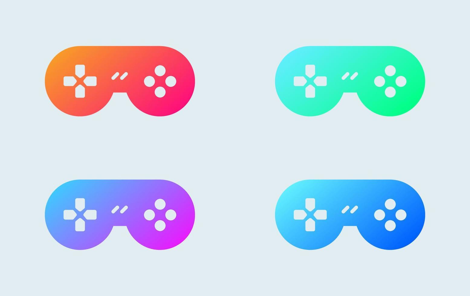 Game console or joystick icon set in gradient colors. Console icon collection. vector