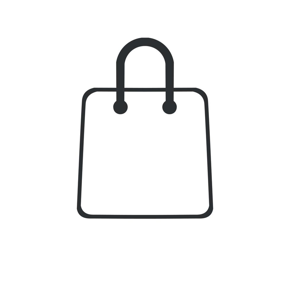 icono de bolsa de compras en estilo plano. Ilustración de vector de signo de bolso sobre fondo blanco aislado. concepto de negocio de paquete.