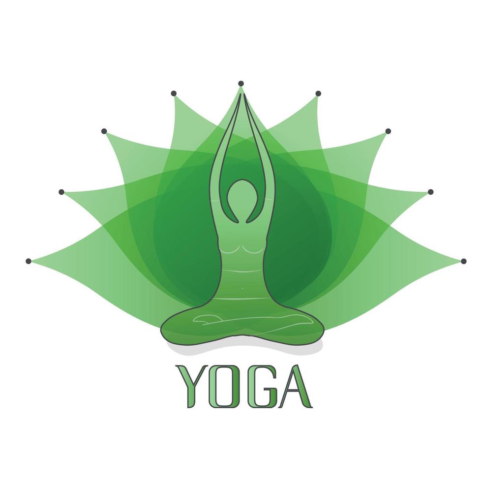 vector illustration of woman doing yogasan for International Yoga Day on 21st June