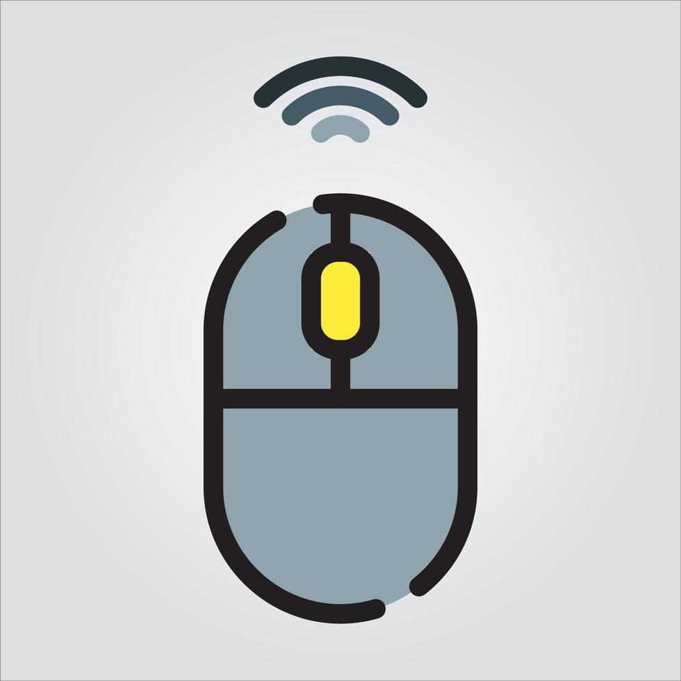 Isolated Wireless Mouse Computer Component EPS 10 Premium Graphic vector