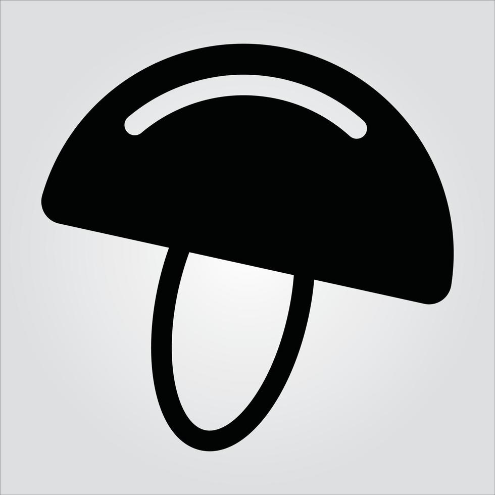 Isolated Mushroom Vegetable EPS 10 Elegant Outline Vector Template