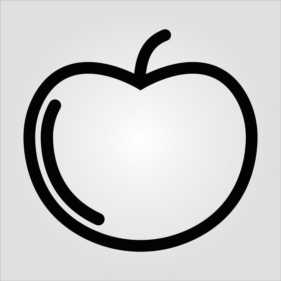 Isolated Apple Fruit EPS 10 Elegant Glyph Vector Template