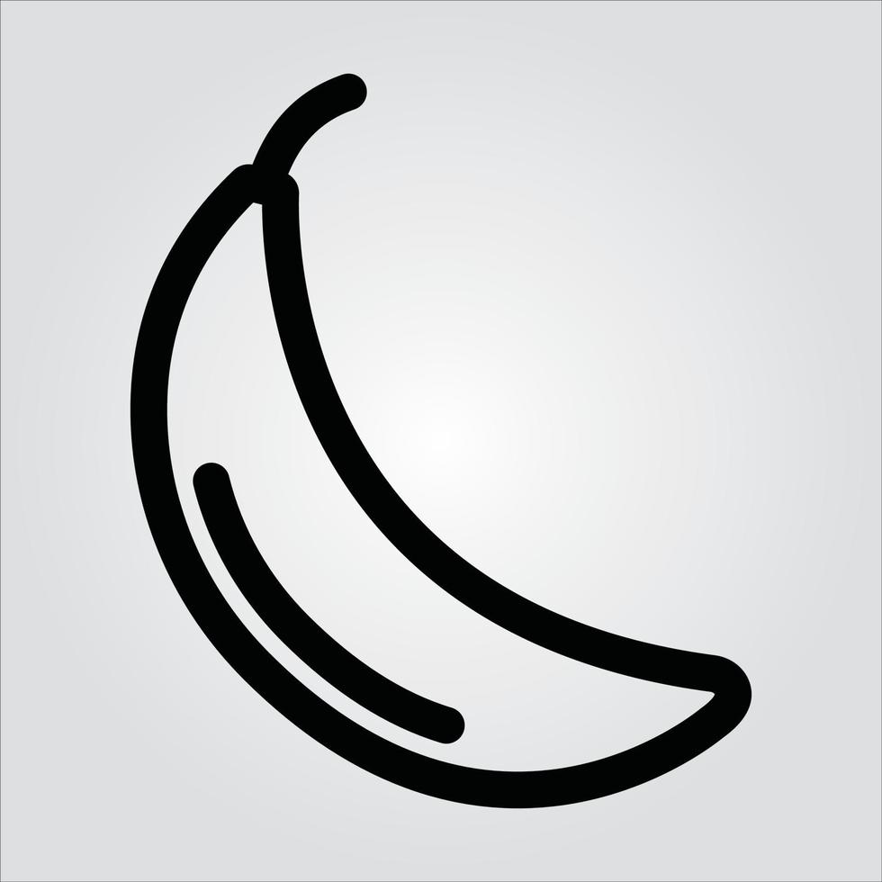 Isolated Banana Fruit EPS 10 Elegant Glyph Vector Template