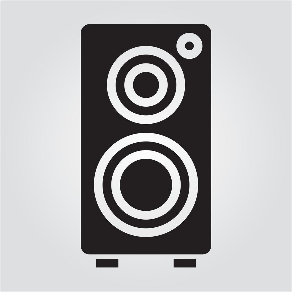 Isolated Speaker Computer Component Glyph EPS 10 Graphic vector
