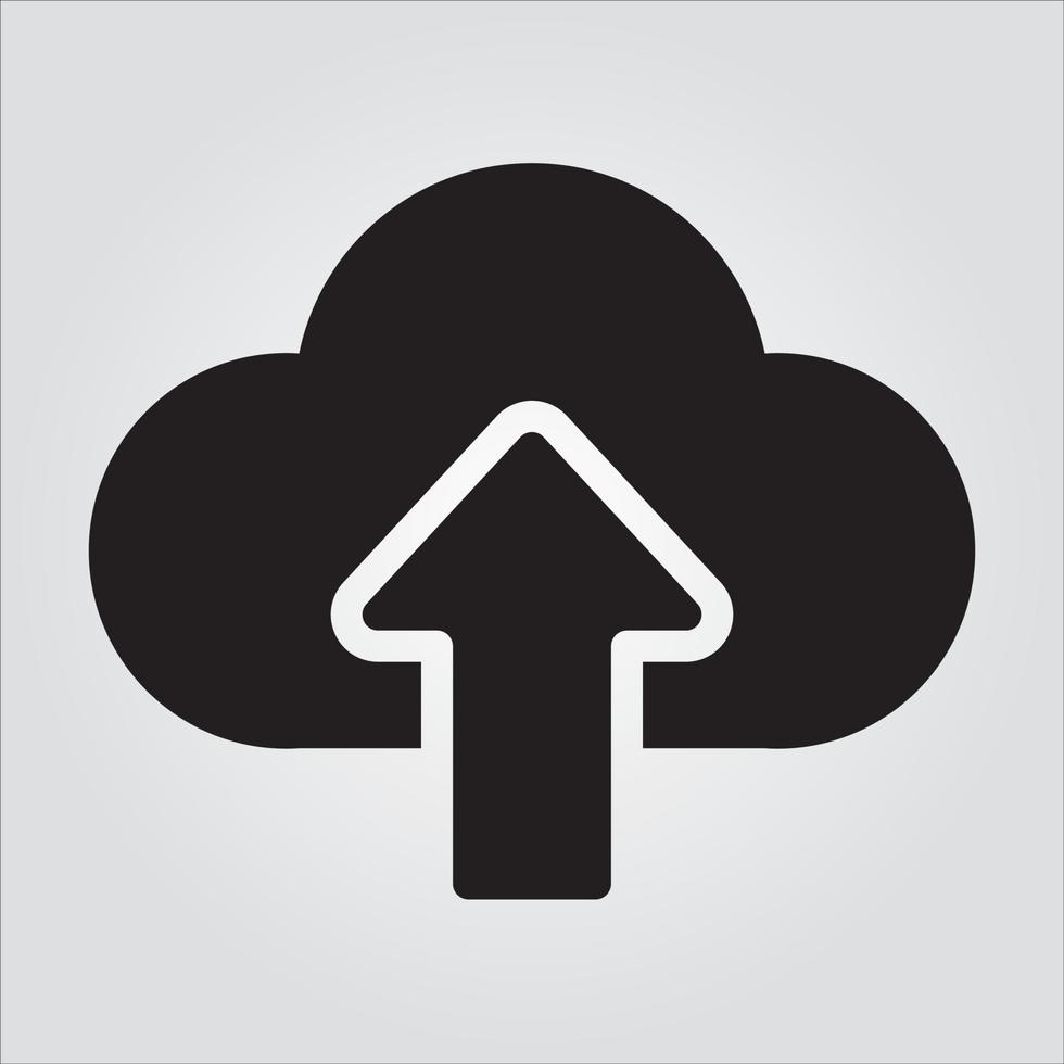 Isolated Uploading Computer Component Glyph EPS 10 Graphic vector