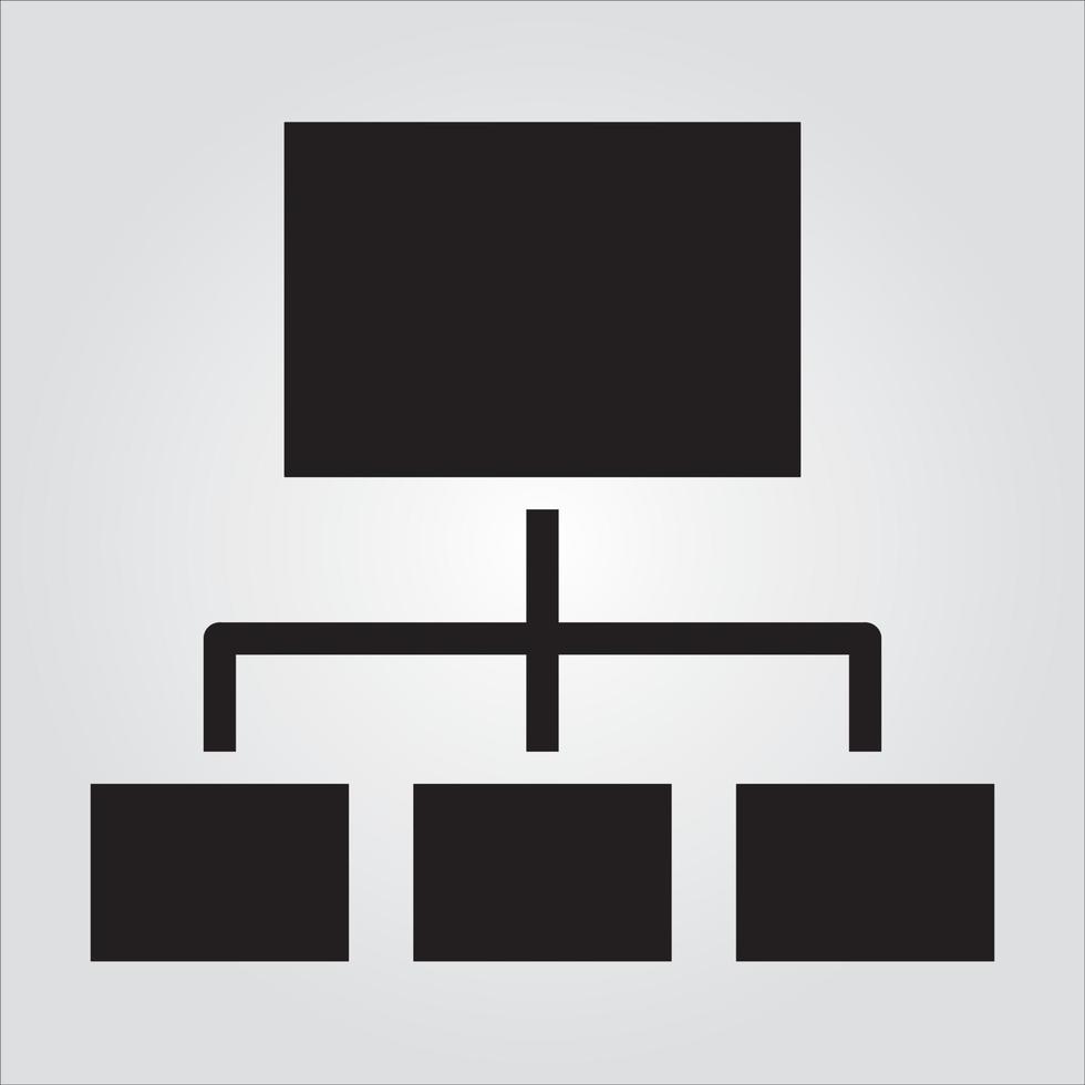 Isolated Network Computer Component Glyph EPS 10 Graphic vector