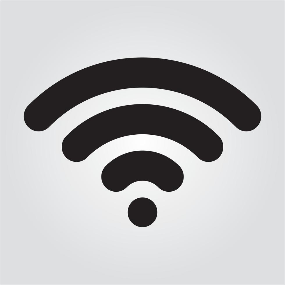 Isolated Wifi Signal Computer Component Glyph EPS 10 Graphic vector