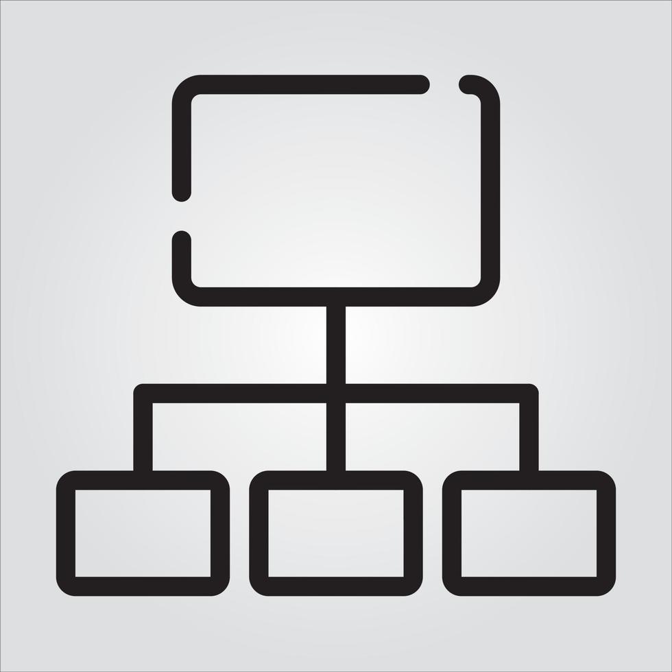 Isolated Network Computer Component Outline EPS 10 Graphic vector