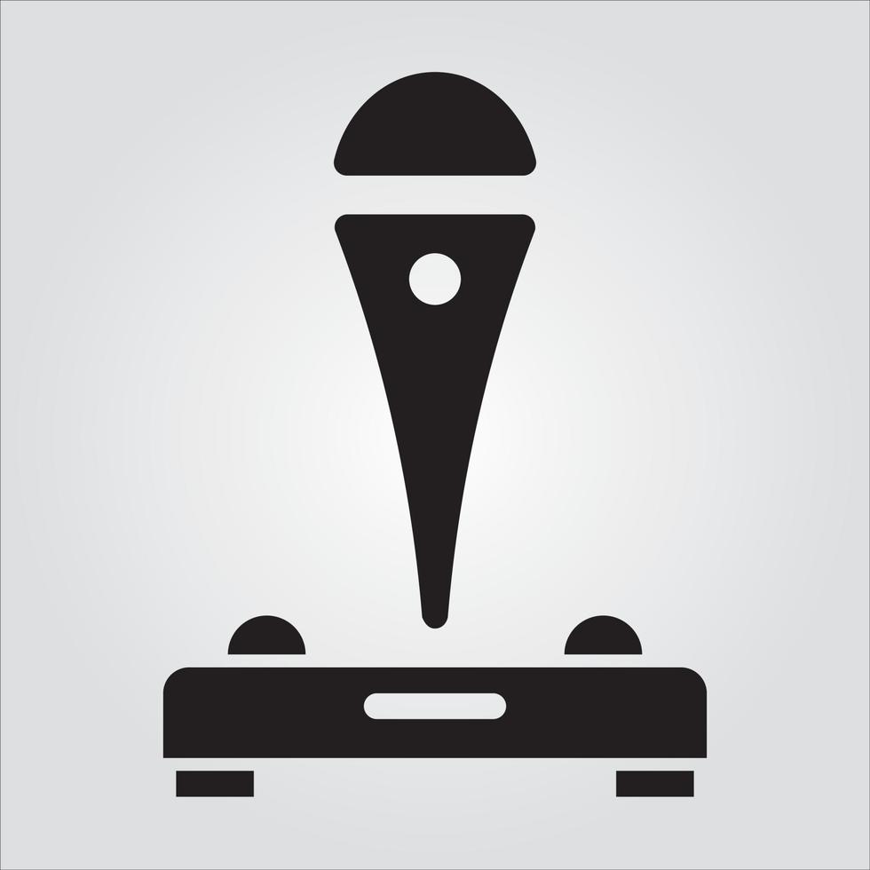Isolated Joystick Computer Component Glyph EPS 10 Graphic vector