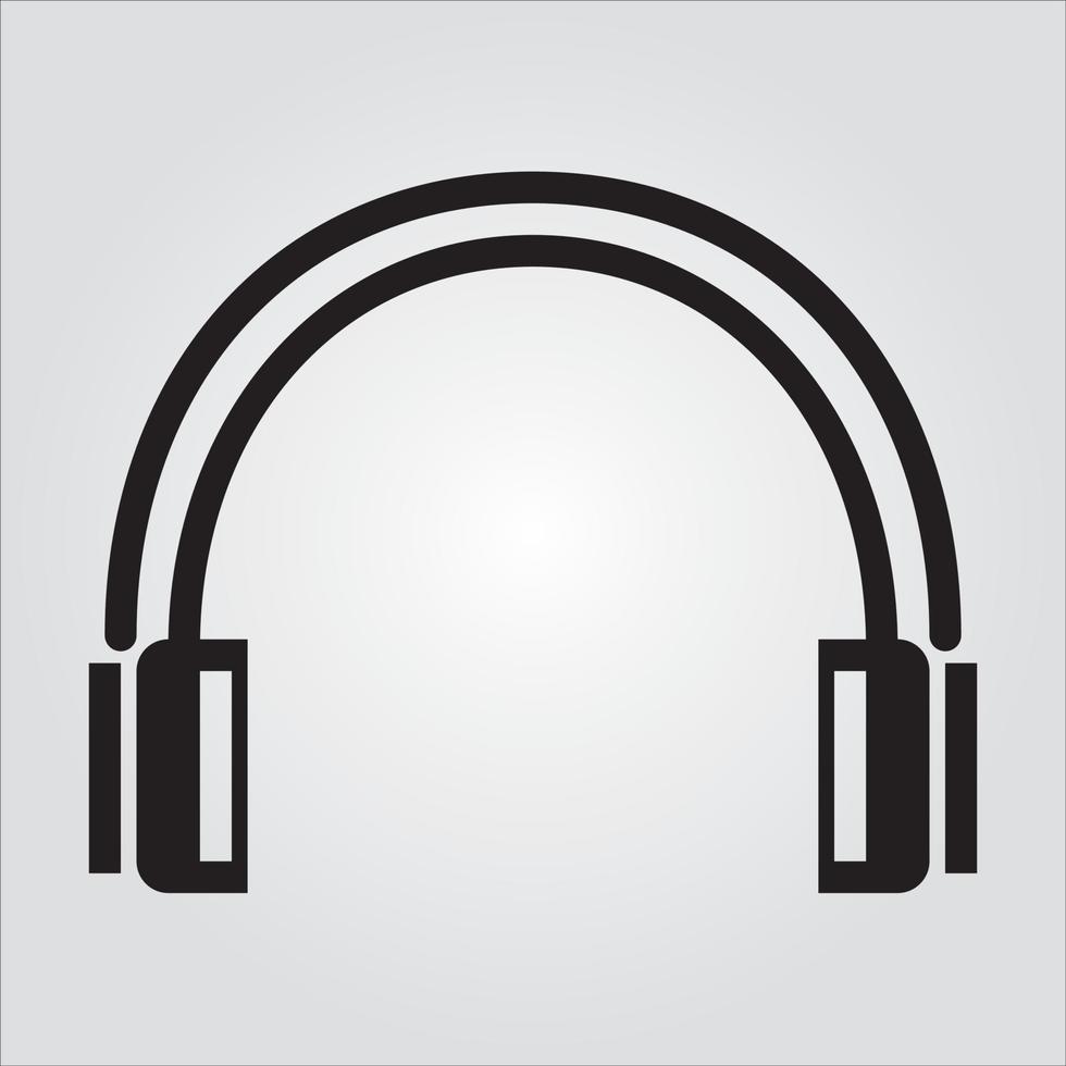 Isolated Headphone Computer Component Glyph EPS 10 Graphic vector