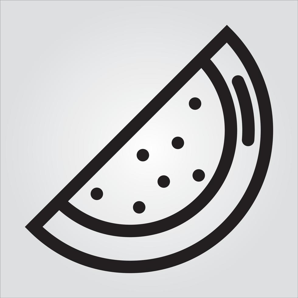 Isolated Watermelon Fruit EPS 10 Elegant Glyph Vector Template