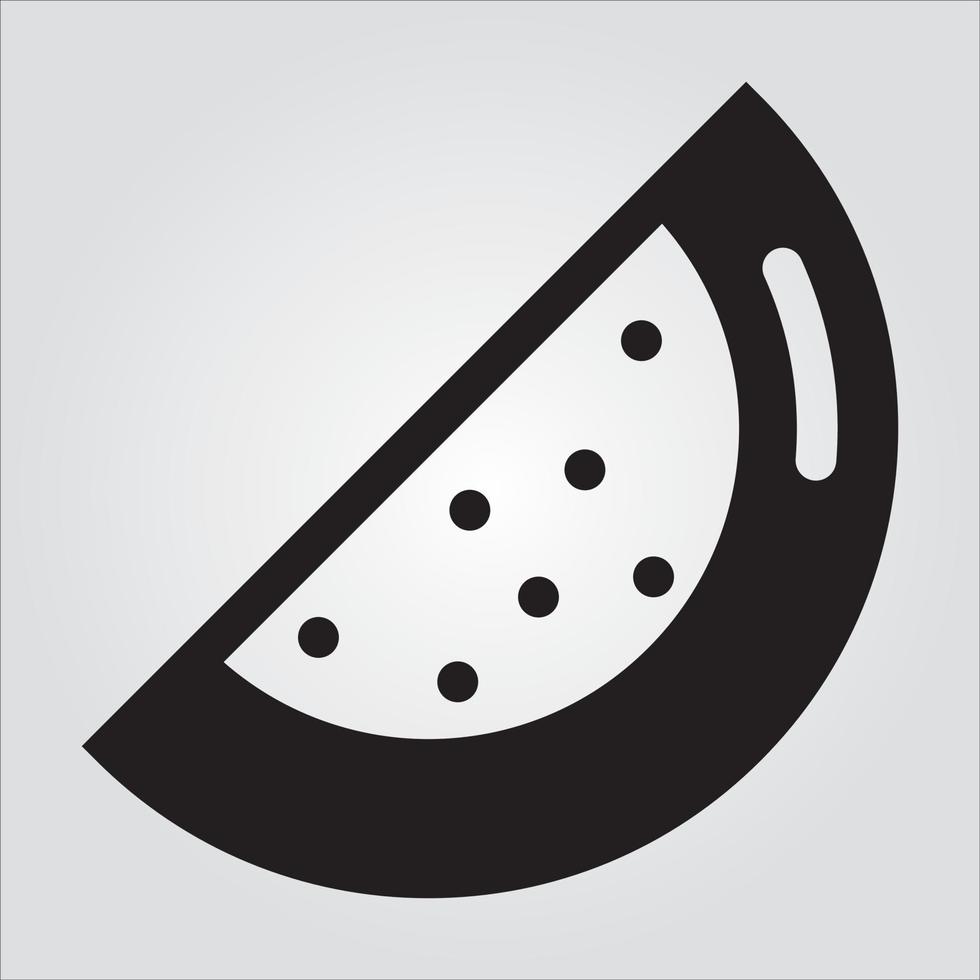 Isolated Watermelon Fruit EPS 10 Elegant Outline Vector Template