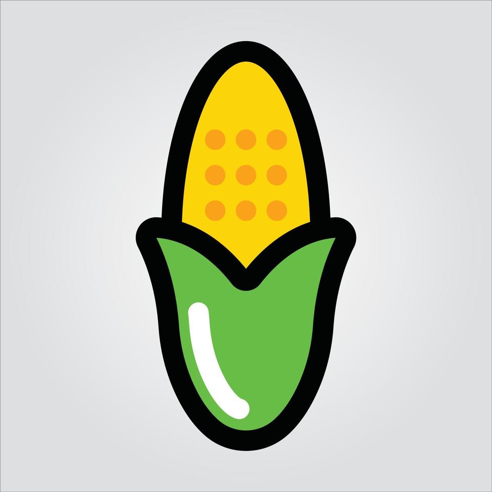Isolated Corn Vegetable Premium EPS 10 Elegant Vector Template