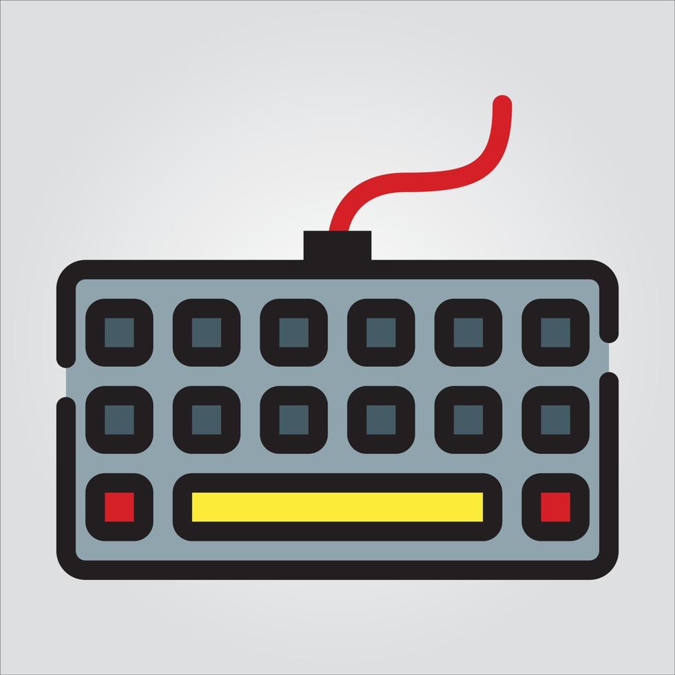 Isolated Keyboard Computer Component EPS 10 Premium Graphic vector