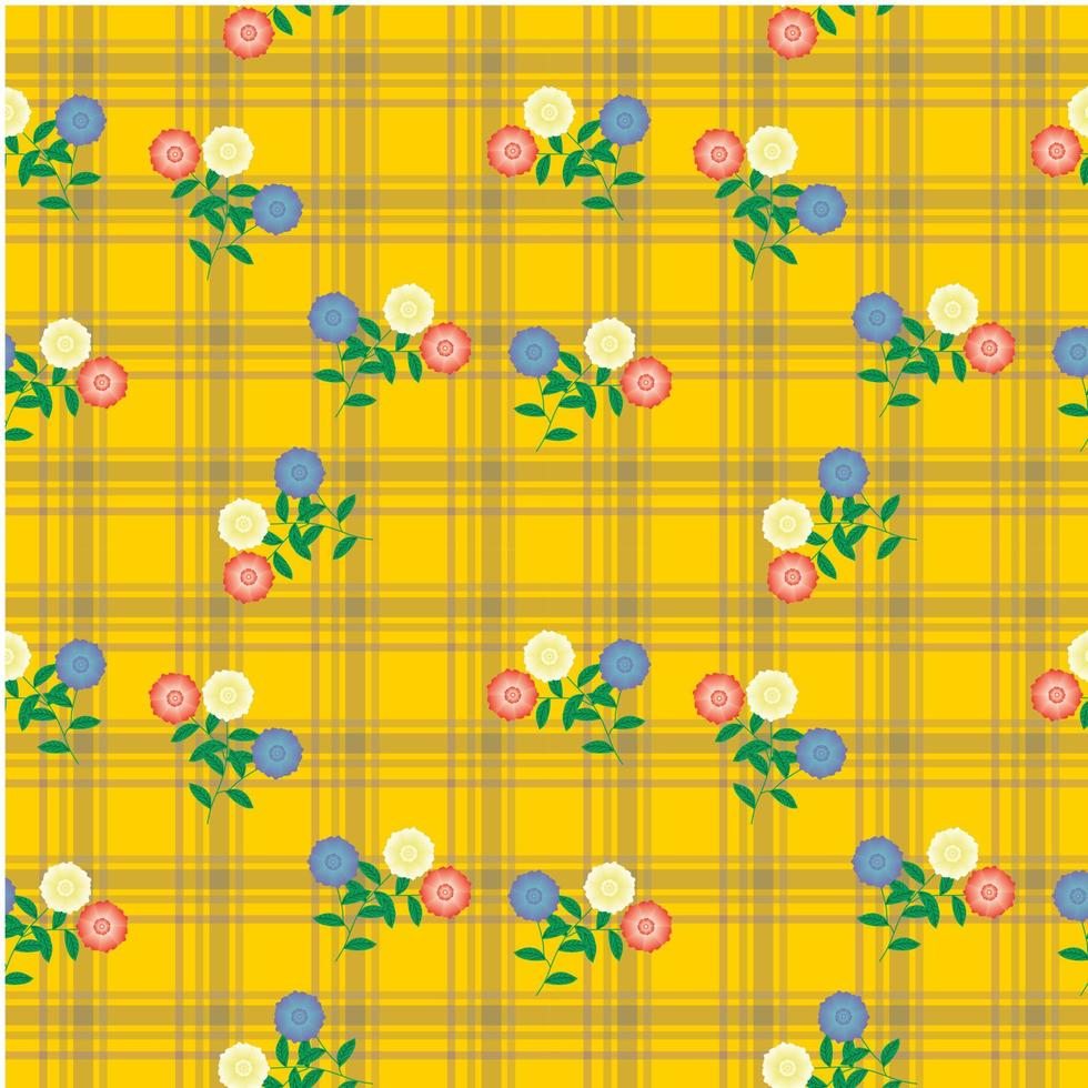 Seamless Pattern With Floral Motifs able to print for cloths, tablecloths, blanket, shirts, dresses, posters, papers. vector