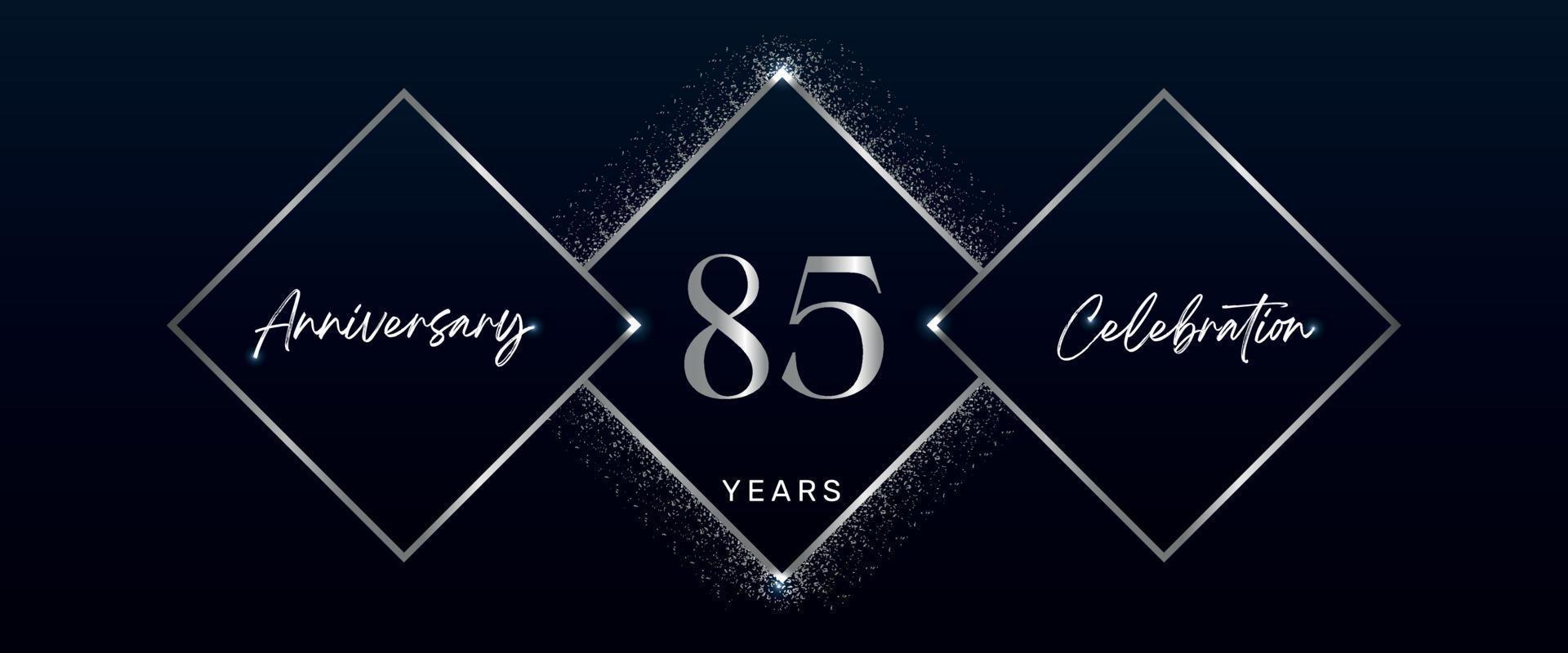 85 years anniversary celebration logotype. Vector design for anniversary celebration events, birthday party, greeting card, wedding, invitation card. 85 Year Anniversary Template Design Vector