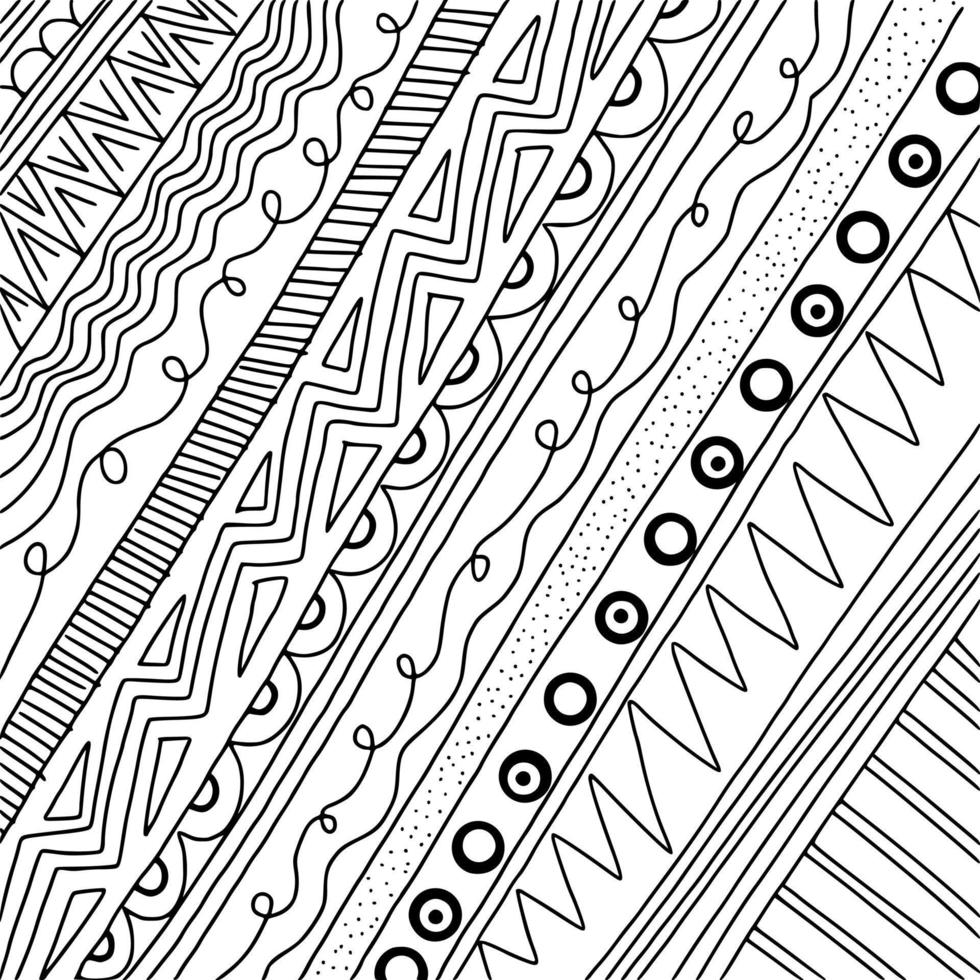 Tribal Pattern Doodle Art vector
