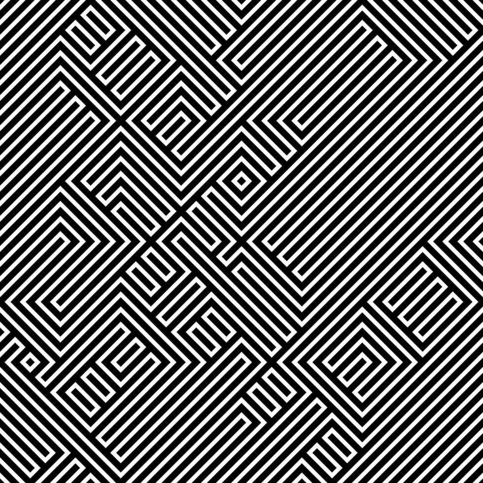 Dizzy Optical Illusion Maze Puzzle Lines vector