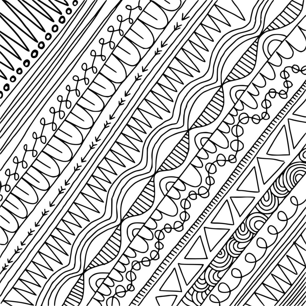 Tribal Doodle Coloring Page 7969489 Vector Art at Vecteezy