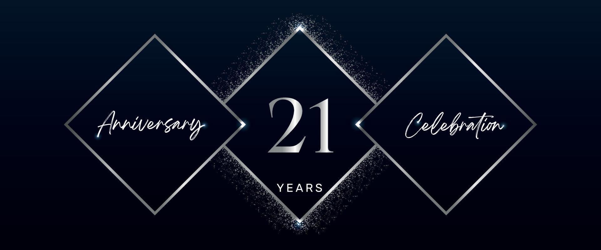 21 years anniversary celebration logotype. Vector design for anniversary celebration events, birthday party, greeting card, wedding, invitation card. 21 Year Anniversary Template Design Vector