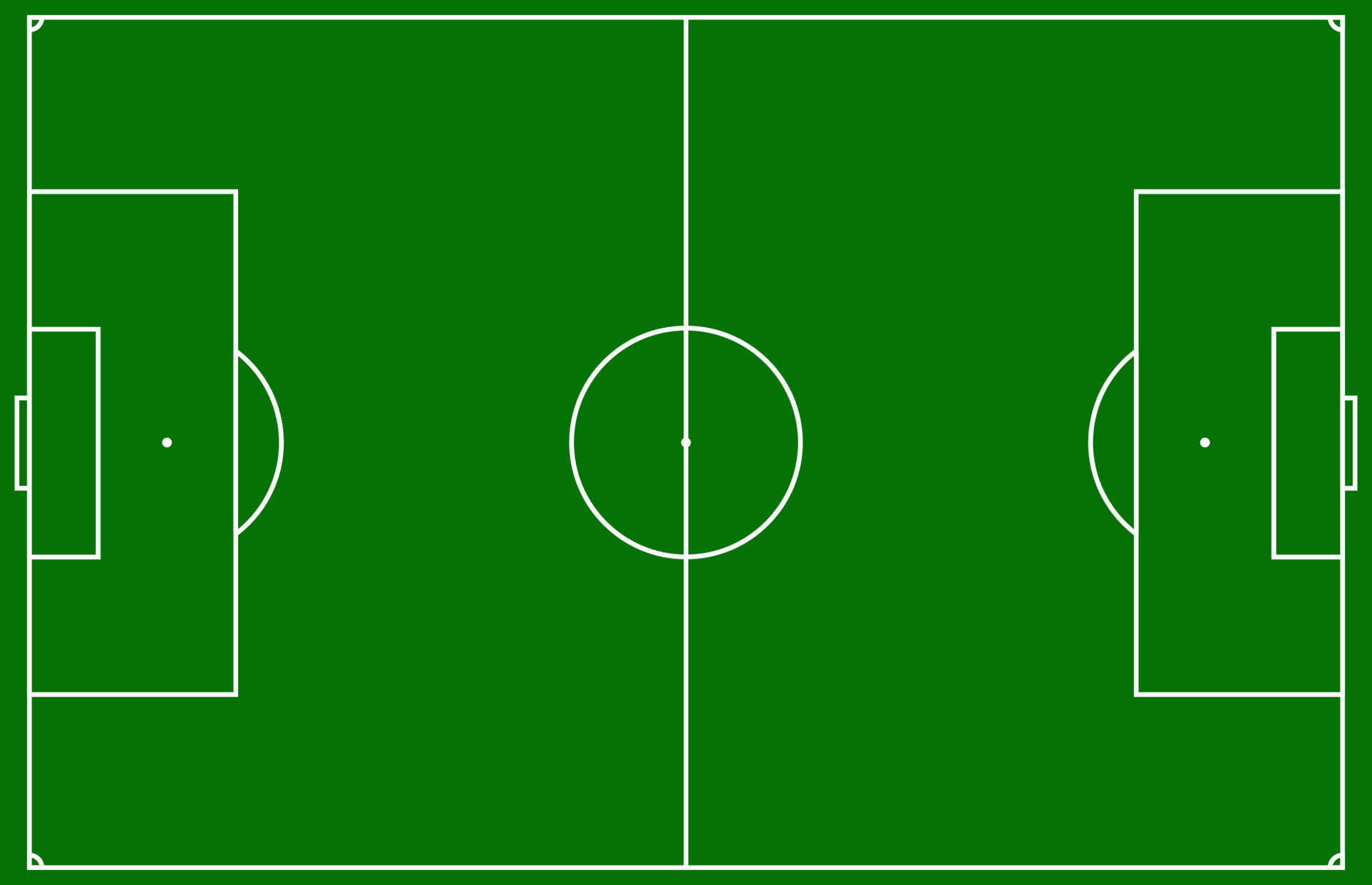 Empty green soccer field, football pitch with markings. 7969601 Vector