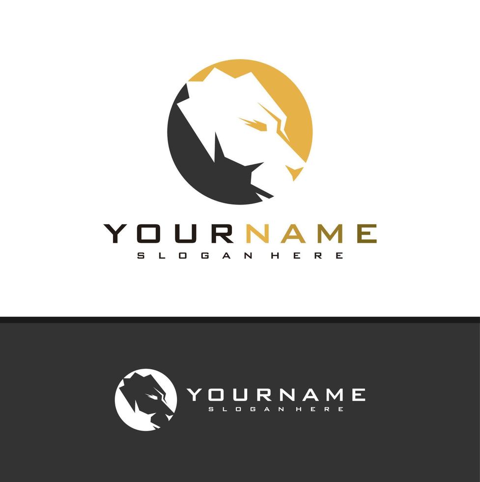 Head Lion logo design vector, Creative Lion logo concepts template illustration. vector