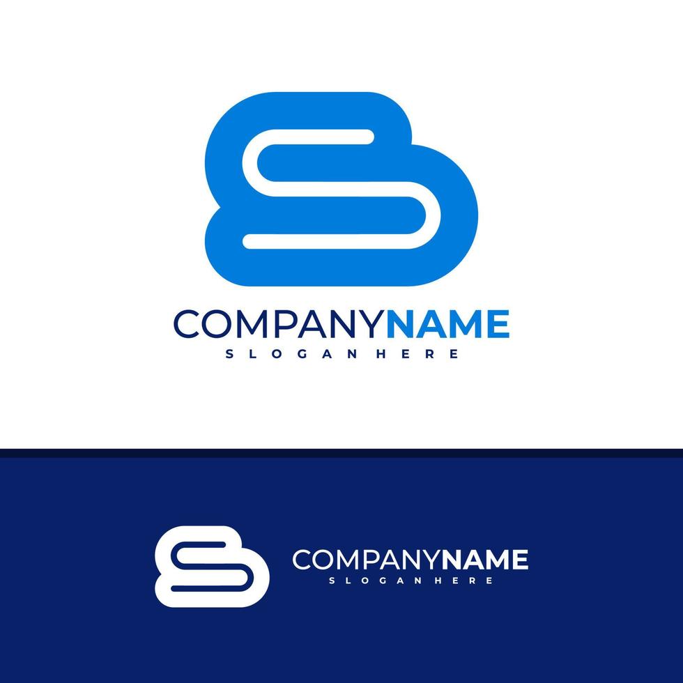 Letter S B logo design vector, Creative S B logo concepts template illustration. vector