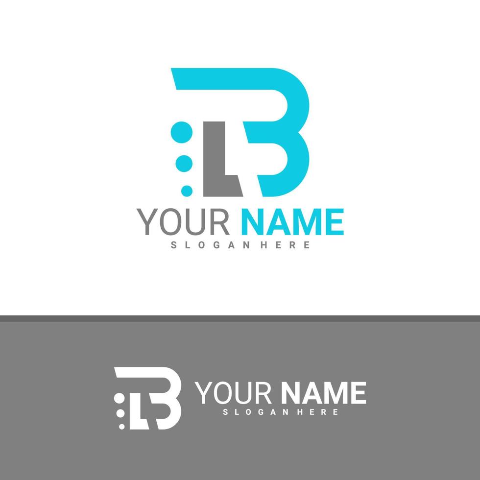 Letter L B logo design vector, Creative L B logo concepts template illustration. vector
