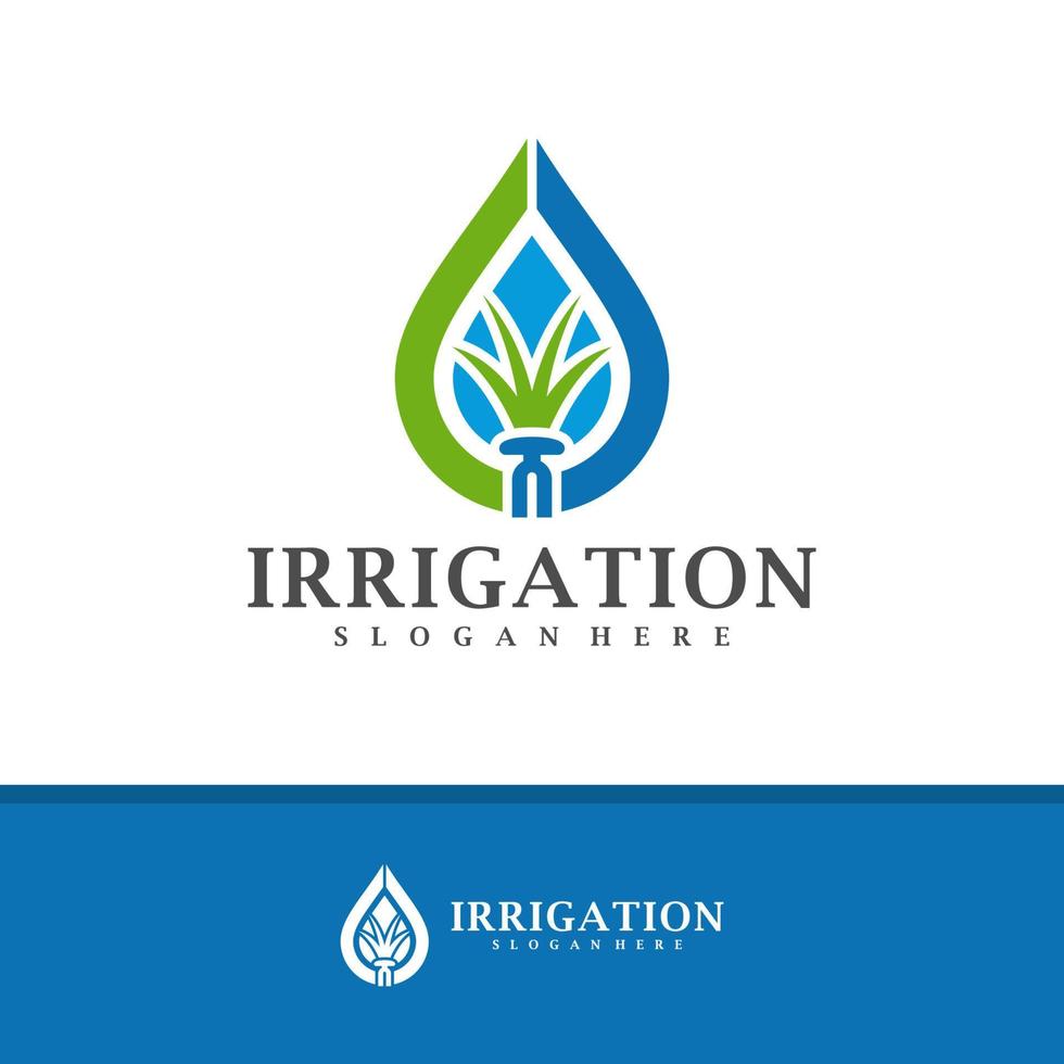 Irrigation logo design vector, Creative Irrigation logo concepts template illustration. vector