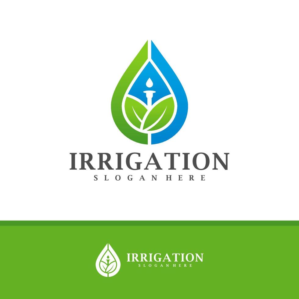 Irrigation logo design vector, Creative Irrigation logo concepts template illustration. vector