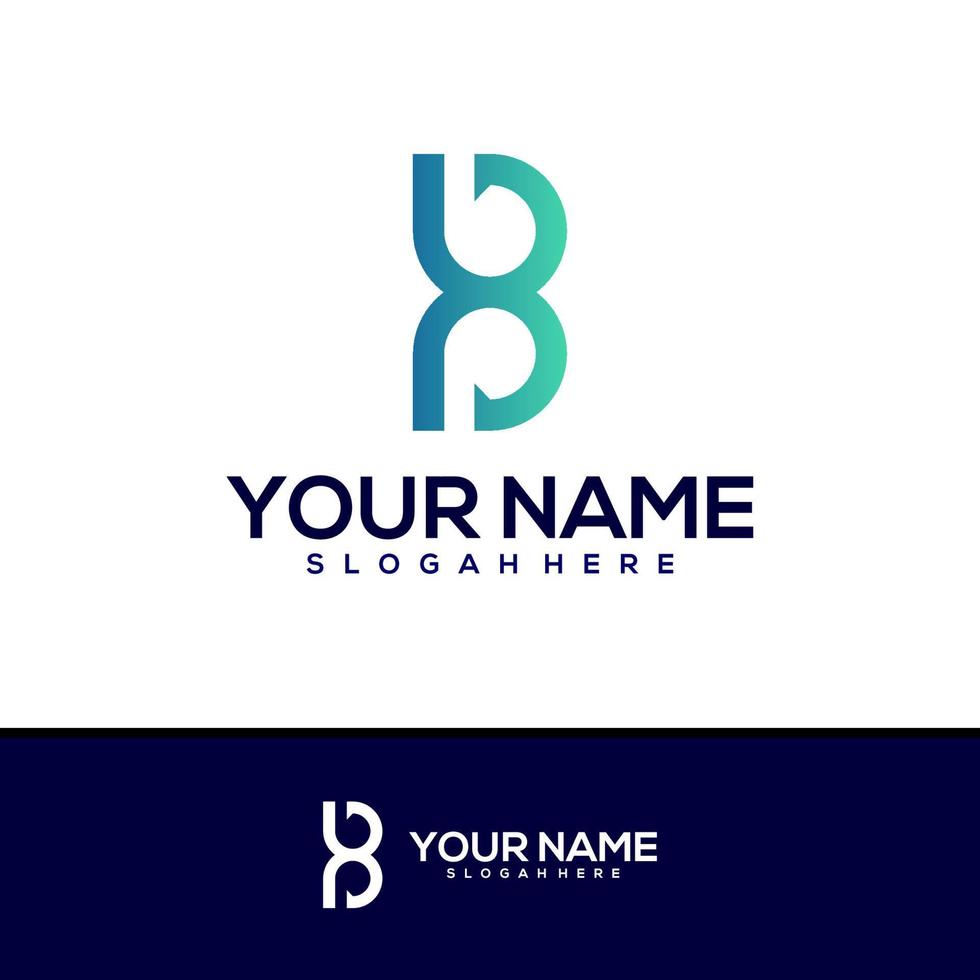 Letter B P logo design vector, Creative B P logo concepts template illustration. vector