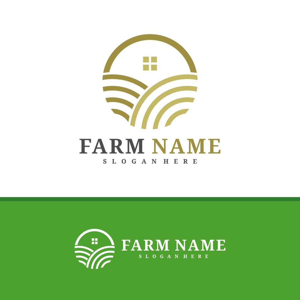 Farm House logo design vector, Creative Farm logo concepts template illustration. vector