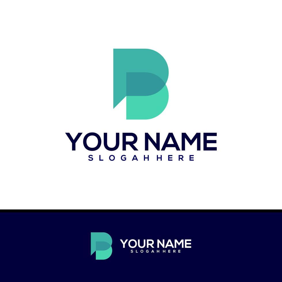 Letter B P logo design vector, Creative B P logo concepts template illustration. vector