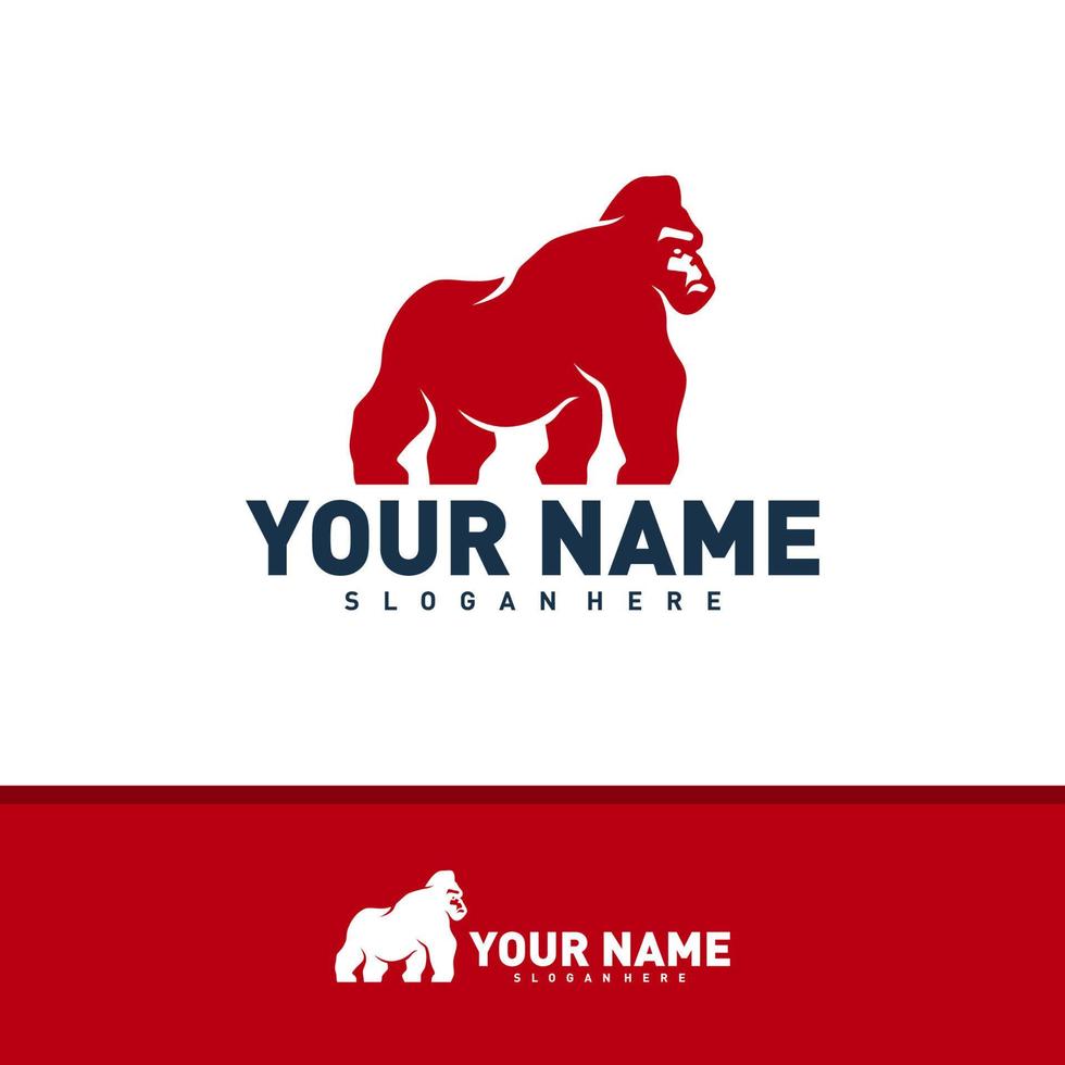 King Kong logo design vector, Creative King Kong logo concepts template illustration. vector