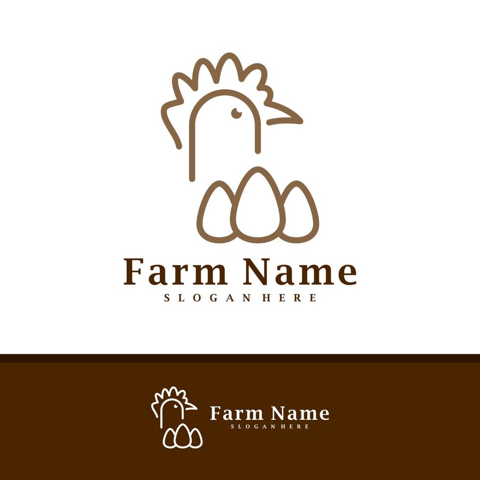 Chicken Farm logo design vector, Creative Chicken Farm logo concepts template illustration. vector