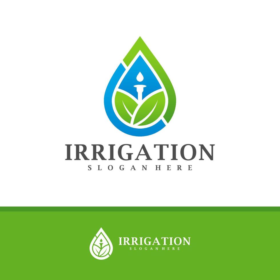 Irrigation logo design vector, Creative Irrigation logo concepts template illustration. vector