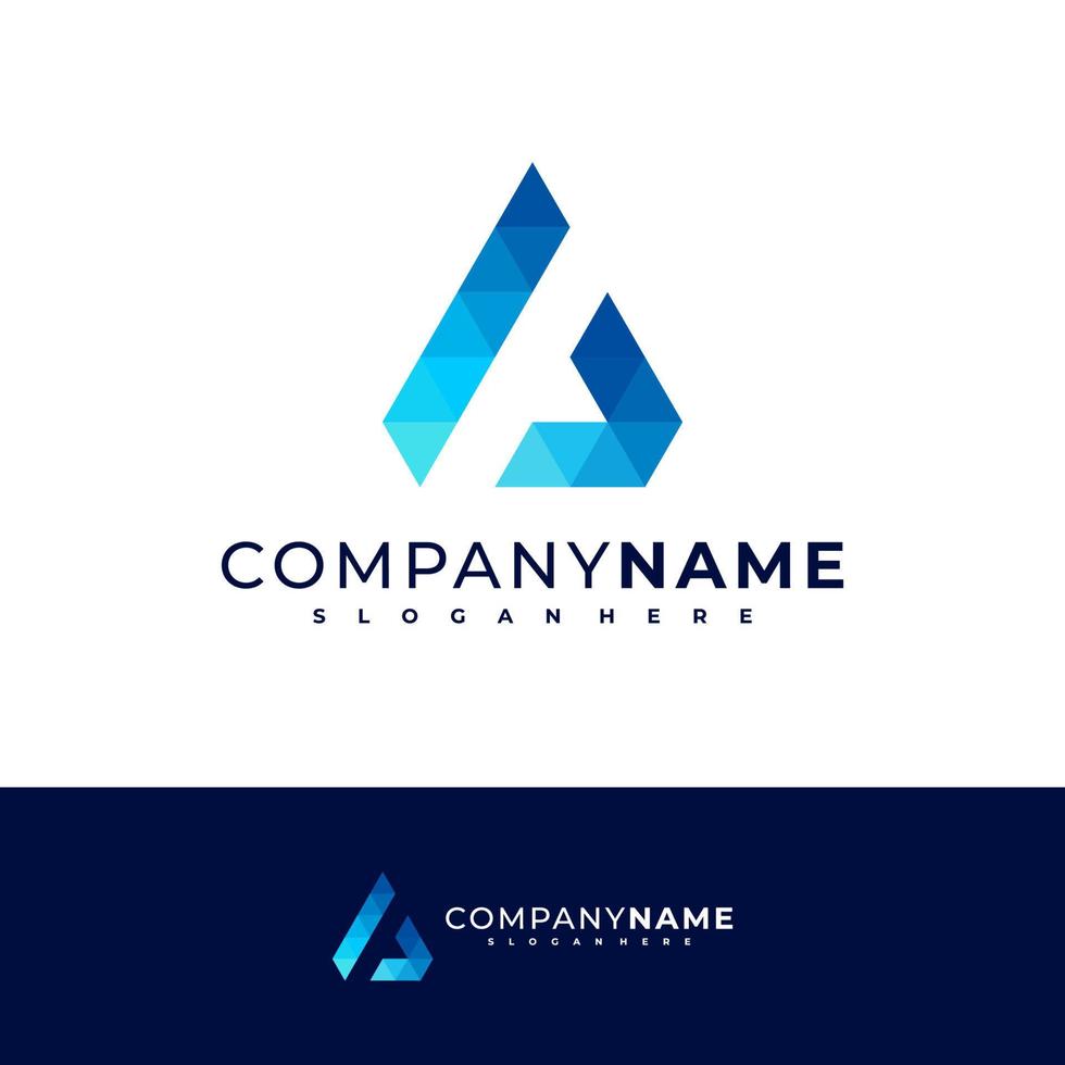 Letter A logo design vector, Creative A logo concepts template illustration. vector