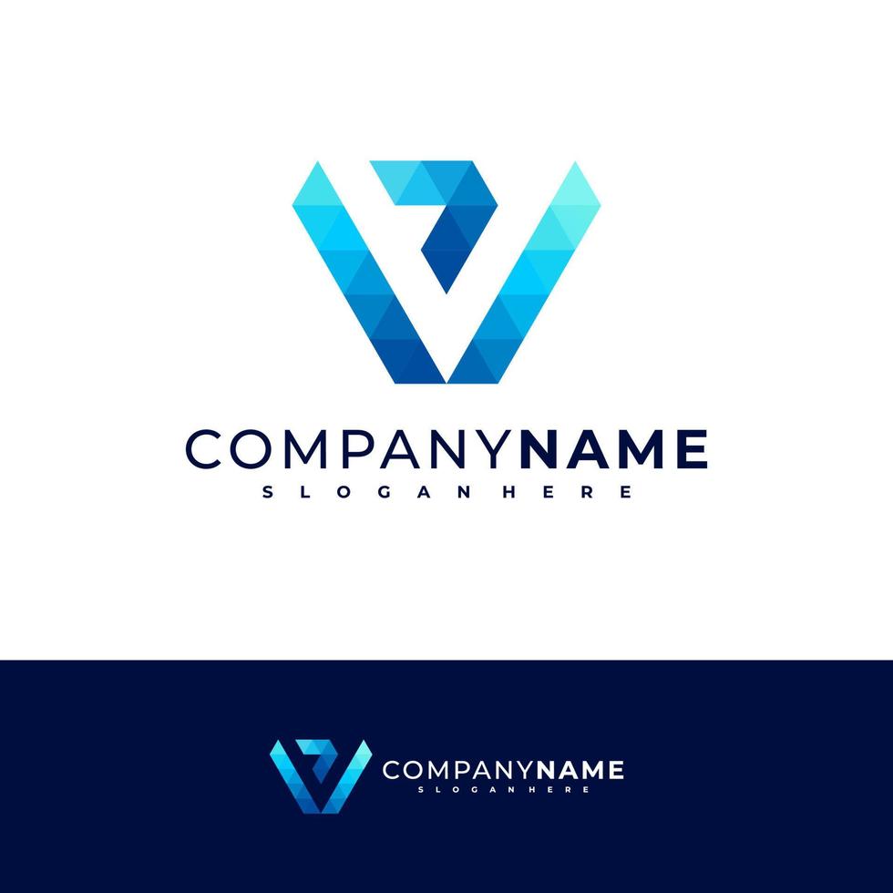 vector de diseño de logotipo vp de letra, ilustración de plantilla de conceptos de logotipo vp creativo.