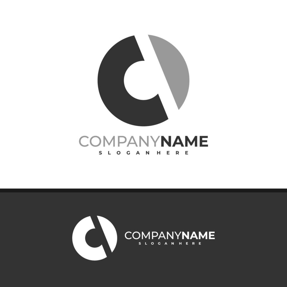 Letter C A logo design vector, Creative C A logo concepts template illustration. vector