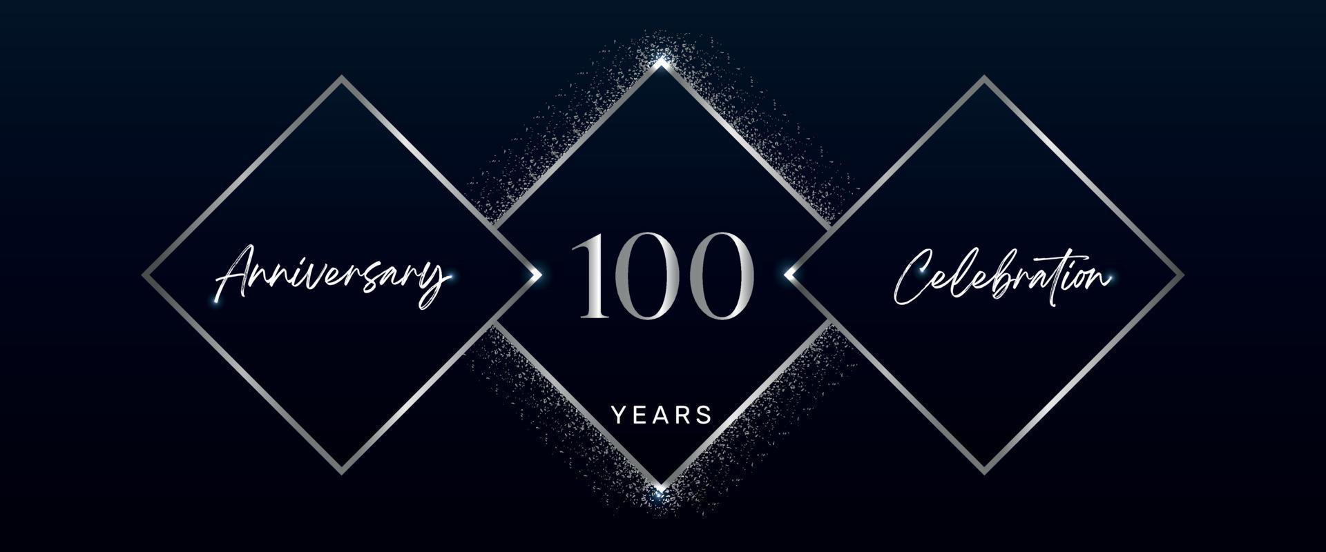 100 years anniversary celebration logotype. Vector design for anniversary celebration events, birthday party, greeting card, wedding, invitation card. 100 Year Anniversary Template Design Vector