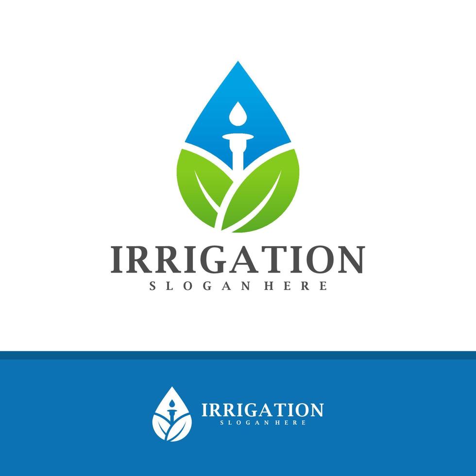 Irrigation logo design vector, Creative Irrigation logo concepts template illustration. vector