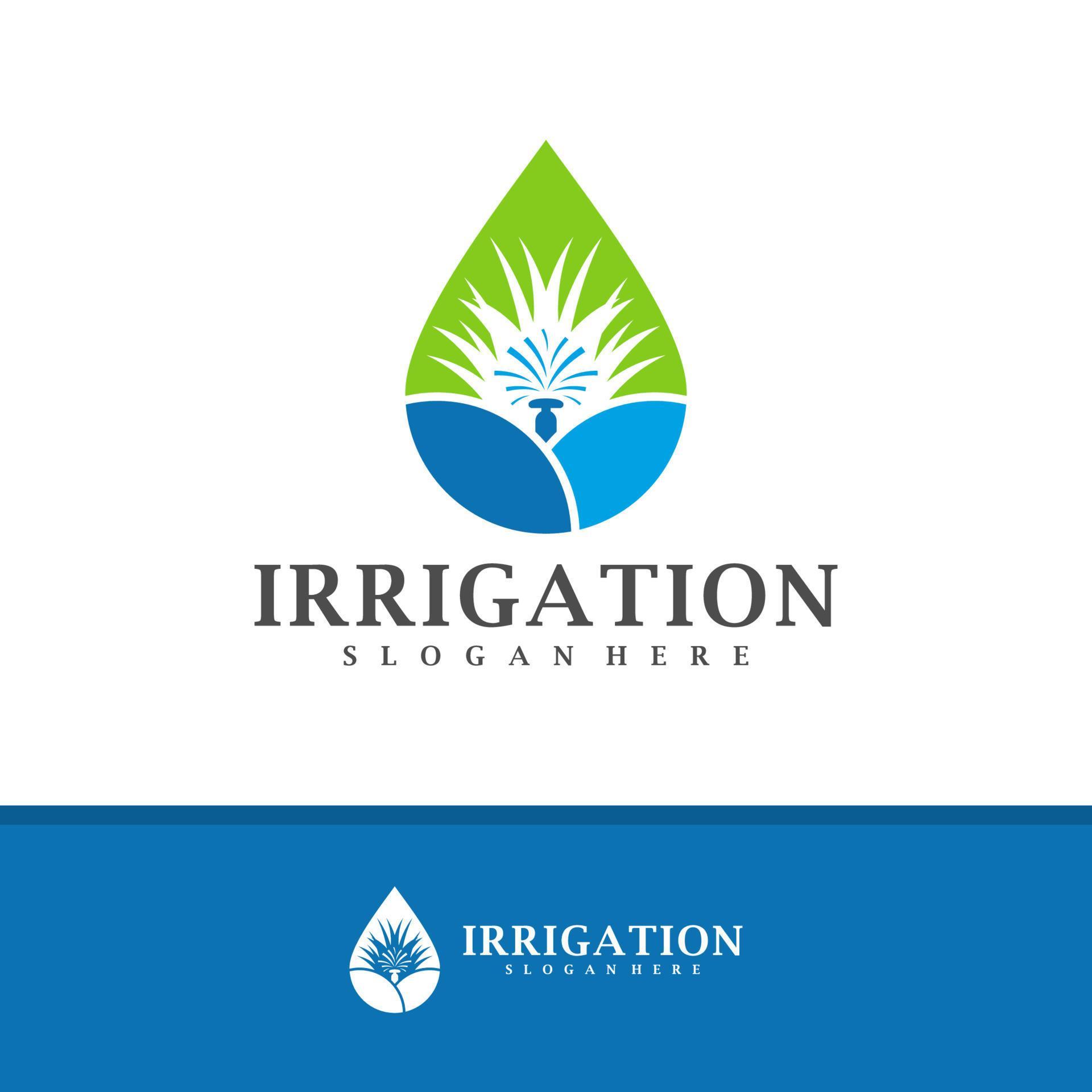 Irrigation logo design vector, Creative Irrigation logo concepts